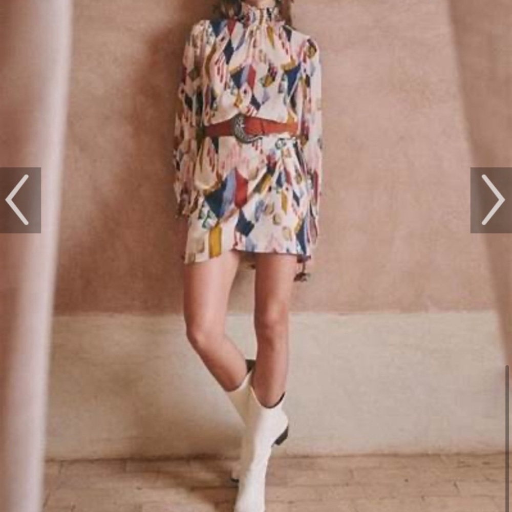 Sézane Printed Dress – Size 36 / US 4 – Worn Once